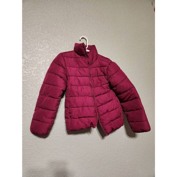 Children's place red size 5-6 red puffer jacket - Picture 3 of 7
